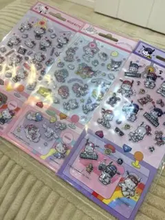 サンリオライセンス付　3Dラメ入りシール3点セット