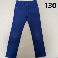 長ズボン　青　裏起毛　130cm