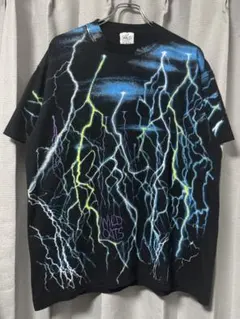 90s WILD OATS サンダー 総柄 オールオーバープリント Tシャツのサムネイル