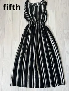 fifth ロングワンピース　ストライプ柄　Fサイズ