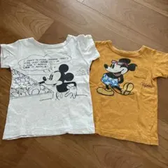 ディズニー ミッキーマウス 半袖Tシャツ 2枚セット 100 110