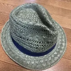 麦わら帽子　グリーン　５８cm