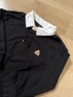 ギャップ　GAPブラック・ホワイト 長袖ポロシャツ