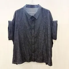 ウ*コ様 Y's ワイズ ヨウジヤマモト ドロップショルダー デニムシャツ ブラのサムネイル