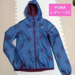 PUMA ドット柄 フード付きウィンドブレーカー　レディースS
