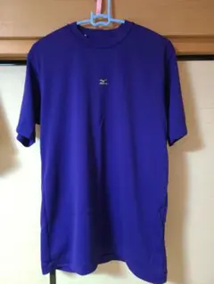 野球　ソフトボール　アンダーシャツ　半袖　Lサイズ　パープル　ミズノ　ハイネック