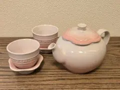 신품 미사용 ル・クルーゼ フラワーティーポットセット