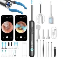 カメラ付き耳かき　1000万画素　明るさ調節可能　ピンセット付属　耳口鼻観察