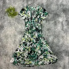 EGERIE エジェリ T1 ワンピース カシュクール 花柄 緑 フランス製