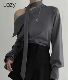 SHEIN タイ付き ドロップショルダートップス