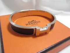 HERMES Hバングル オレンジ シルバー金具 - メルカリ