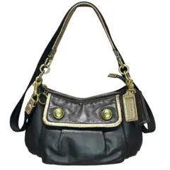 希少　COACH コーチ　2way ハンド　ショルダーバッグ　レザー　ブラック