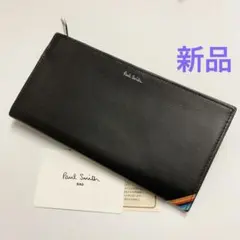 【新品】ポールスミス L字ファスナー長財布 スリムタイプ 牛革/羊革　ブラック