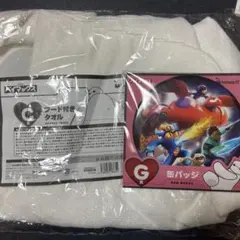 ベイマックス Happyくじ C賞 フード付きタオル G賞 缶バッジ