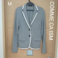ソフトジャケット COMME CA ISM Mサイズ ライトグレー×ホワイト