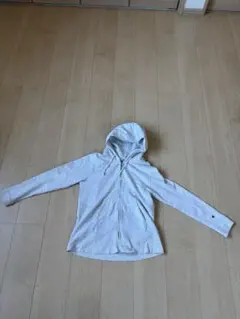 Champion ホワイトフード付きパーカー Mサイズ
