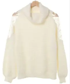 INGNI(イング)ショルダーシアーオフタートルニット