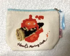 ハウルの動く城　カルシファー　サガラ刺繍ポーチ　スタジオジブリのサムネイル