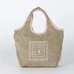【新品】紀ノ国屋　コーデュロイミニバッグ　ベージュ　エコバッグ