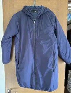 FieldCore フード付きネイビーロングジャケット