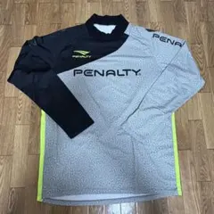 PENALTY ハイネック長袖シャツ グレー×ブラック　サイズO