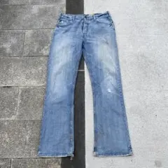 00s【archive】grungeデニムパンツ/Y2K/opium/グランジ