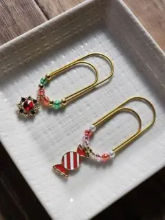 ⑮大きめペーパークリップ バインダー貯金 クリスマス