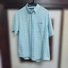 LACOSTE 半袖チェックシャツ シアサッカーライトブルー 4のサムネイル