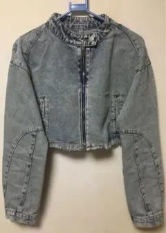 SHEIN ライトブルー デニム クロップジャケット XSサイズ