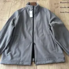 未使用品 パープル&イエロー 裏起毛 ストレッチジャケット Yグレー Sサイズ