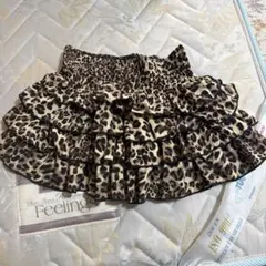 ROMWE ヒョウ柄 フリル ミニスカート M