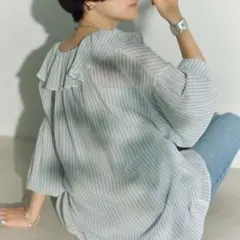 スタディオクリップ 高山都 コットン柄アソートフリルブラウス