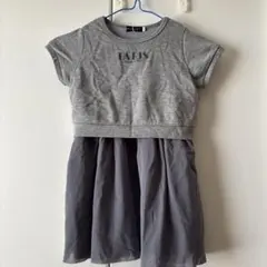【新品・未使用】BeBe 半袖 ドッキングワンピース 110cm