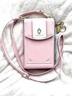 別売チャーム付き！サマンサタバサプチチョイス スマホショルダー ピーチ姫