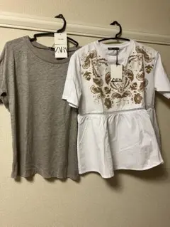 新品タグ付き ZARA Tシャツ 2枚セット Sサイズ