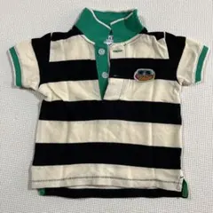 BREEZE ポロシャツ サイズ80 黒白ストライプ