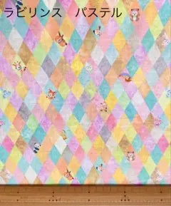 22fabric ユキエモン　108cm ×50cm ラビリンス　パステル