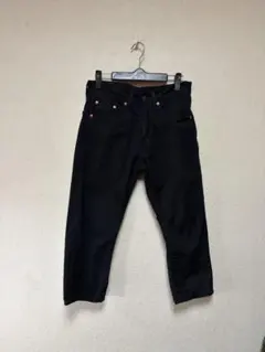 リーバイス505 レギュラー クロップド　COOL ストレッチ　黒　W28のサムネイル