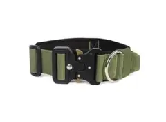タクティカル・中型大型犬ハンドル付き耐摩耗性犬用首輪爆発防止(M,グリーン)②