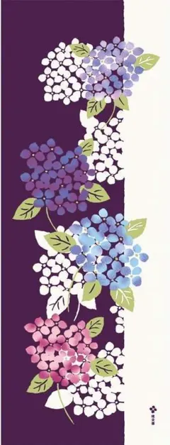 yuyuyu様専用 濱文様 絵手ぬぐい あじさい重ね 2枚 紫陽花 春夏 手拭い