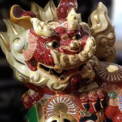 九谷焼 八幡窯 須栄義作 金緑x 龍の玉乗り獅子 美品 - メルカリ