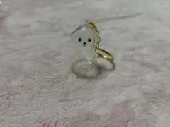 毛玉キーホルダー　トイプードル
