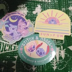 スティッチとエンジェル ステッカーセット　3枚　まとめ売り　シール　ディズニー