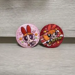 刺繍缶バッジ　ビスケット　ブロッサム　パワーパフガールズ　2種類