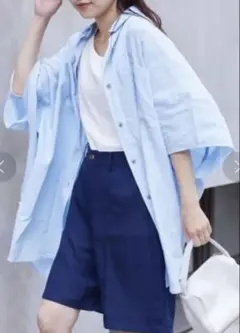 リネンレーヨンドルマンブラウス