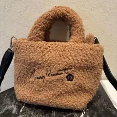 マリークヮント MARY QUANT ボアデサイン刺繍 ミニトート トートバッグ