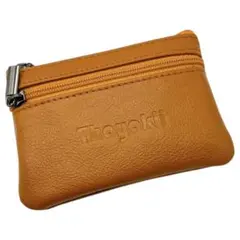 本革 キーケース 小銭入れ付き コンパクト ダブルジップ コインケース
