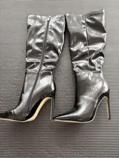 新品未使用品　ロングブーツ　39 エナメル