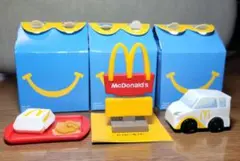 ハッピーセット　ミニチュア　マクドナルド　おもちゃ　第2弾　3個セット