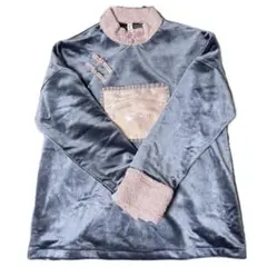 チャイナ風アウター/トップス　ブルーグレー